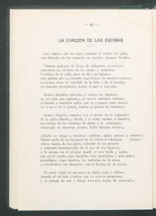 La Canción de las espigas