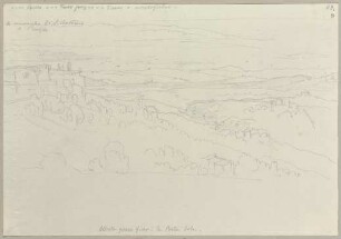 Aussicht auf das Umbrier Tal von Porta Sole aus auf das Nonnenkloster Sant'Antonio bei Perugia