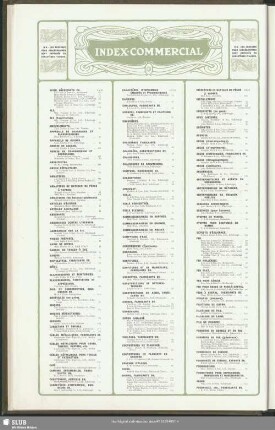 Index Commercial (in French)