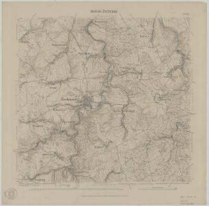 Section Zschopau aus: Topographische Karte (Äquidistantenkarte) Sachsen