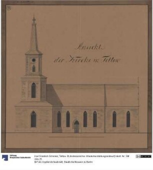 Teltow. St. Andreaskirche. Wiederherstellungsentwurf
