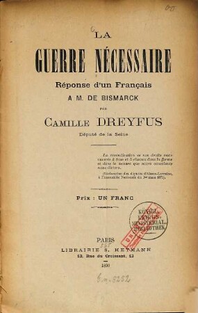 La Guerre nécessaire