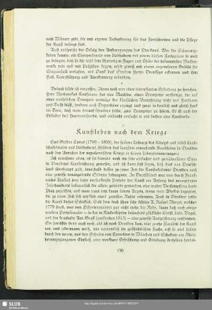 Kunstleben nach dem Kriege