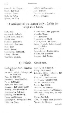 6) Diseases, Krankheiten