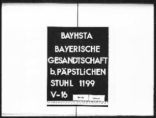 Briefwechsel mit Fürst Karl August von Bretzenheim