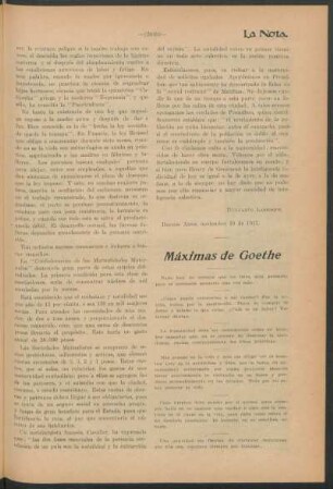 Máximas de Goethe