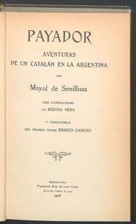 Payador : aventuras de un catalán en la Argentina