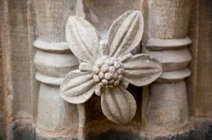 Frankreich. Auvergne. Haute Loire. Blesle. Eglise Saint Pierre. 15 Jahrhundert. Romanisch. Portal. Detail