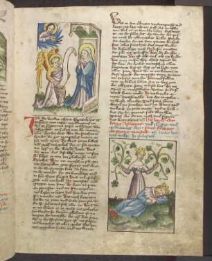Verkündigung der Geburt Marias; Traum des Königs Astyages (Kapitel 3)