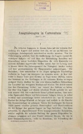 Archaeologisch-epigraphische Mittheilungen aus Oesterreich-Ungarn. 11, 11. 1887