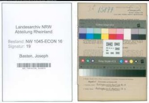 Entnazifizierung Joseph Basten , geb. 02.08.1909 (Klempner)