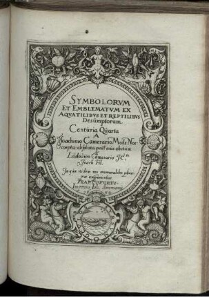 4: Symbolorum & Emblematum ... Centuria .... 4