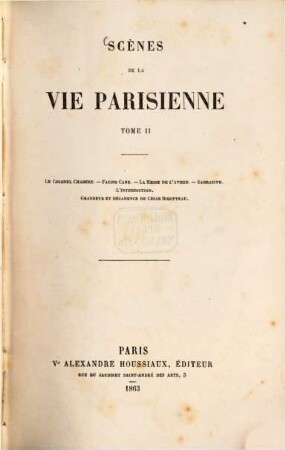 Oeuvres complètes de H. de Balzac. 10, La comédie humaine; 1: Etudes de moeurs; 3: Scènes de la vie parisienne; 2