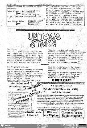 Unterm Strich