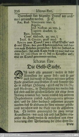 Icterus flav. Die Gelb-Sucht