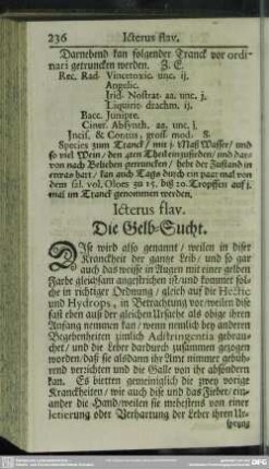 Icterus flav. Die Gelb-Sucht