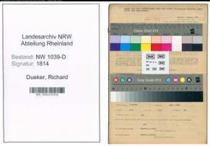 Entnazifizierung Richard Dueker , geb. 15.05.1885 (Baumeister)