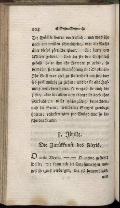 8. Idylle. Die Zurückkunft des Alexis.