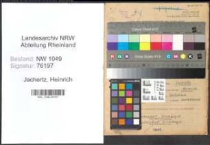 Entnazifizierung Heinrich Jachertz , geb. 13.07.1901 (Arzt)