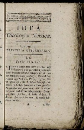 Caput I. Principia Universalia.