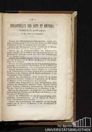 Bibliotheque des arts et métiers