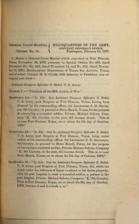 General court-martial orders no. .... 1877