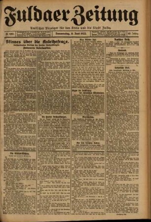 Ausgabe vom Donnerstag, den 08. Juni 1922.