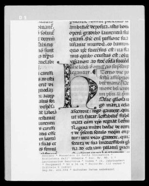 Lectionarium Sanctorum — Initiale H (odie), Folio 112 verso