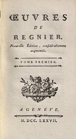 Oeuvres De Regnier, 1