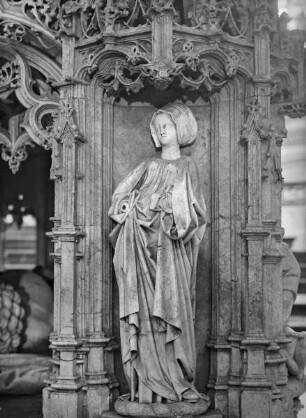 Grabdenkmal des Philibert des Schönen, Herzog von Savoyen,Tumba, Westseite: Heiligenfigur