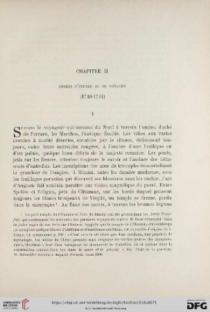 Chapitre II Années d'Etudes et de Voyages (1740-1744)
