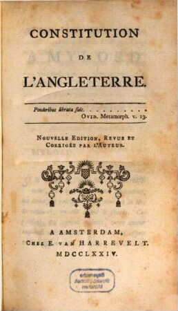 Constitution de l'Angleterre