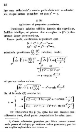 § III. Applicationes ad paragraphum praccedentem.