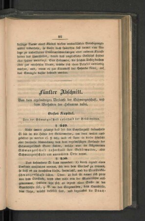 Fünfter Abschnitt. Von dem regelwidrigen Verlaufe der Schwangerschaft, ...