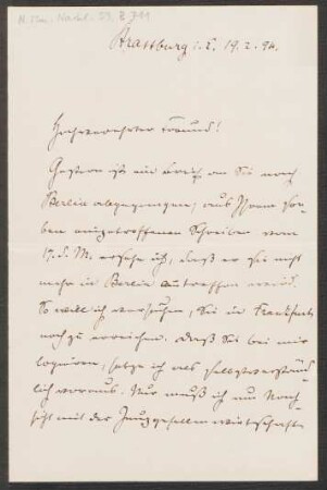 Brief an Heinrich von Herzogenberg : 19.02.1894