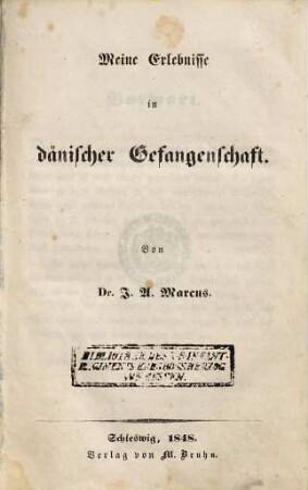 Meine Erlebnisse in dänischer Gefangenschaft