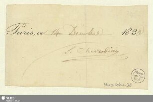 38: Autogramm Luigi Cherubini - Mus.Schu.38