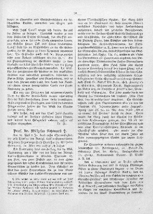 Prof. Dr. Wilhelm Schwartz