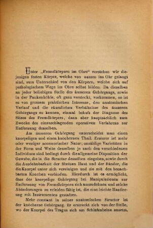 Ueber Fremdkörper im Ohre