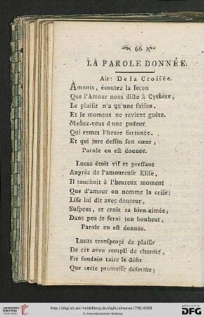 La parole donnée