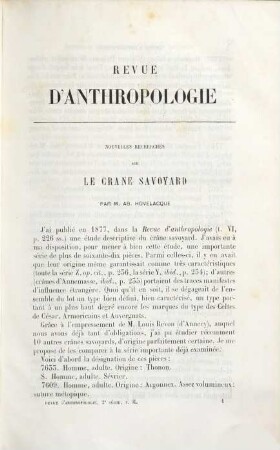 Revue d'anthropologie. 8 = 2. Sér., T. 2. 1879