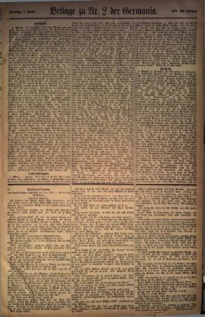 Germania : Zeitung für das deutsche Volk. 8. 1878, 1 - 3