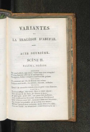 Variantes de la tragédie d'Abufar.