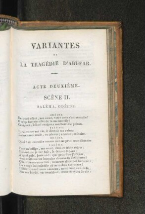 Variantes de la tragédie d'Abufar.