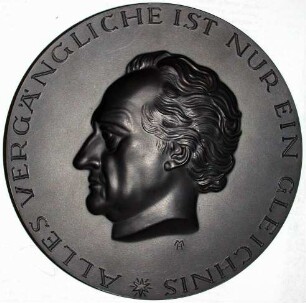 Kohlekeramikplakette "Johann Wolfgang von Goethe"