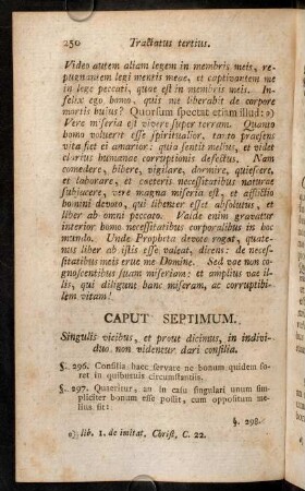 250-262, Caput Septimum. Singulis vicibus, et prout dicimus, ... - Caput Octavum. Argumenta adversa expenduntur.