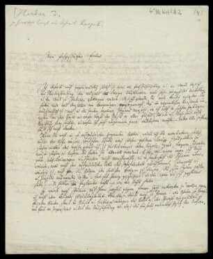 Brief von Johann Gottfried von Herder an Rudolf Erich Raspe