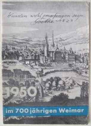 Stadtführer und Festschrift zum 700jährigen Jubiläum der Gründung der Stadt Weimar