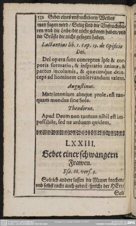 LXXIII. Gebet einer schwangern Frawen