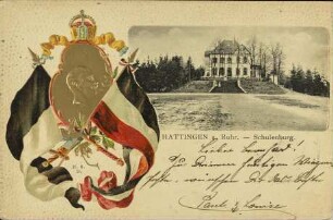 [Kaiser Wilhelm Porträt in Gold] - Hattingen a. Ruhr - Schulenburg.